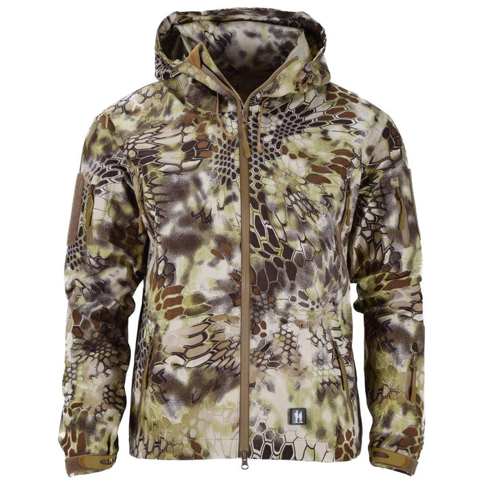 Giacca hardshell impermeabile da uomo Mil-Tec MANDRA mimetica con cappuccio regolabile e tasche multiple.