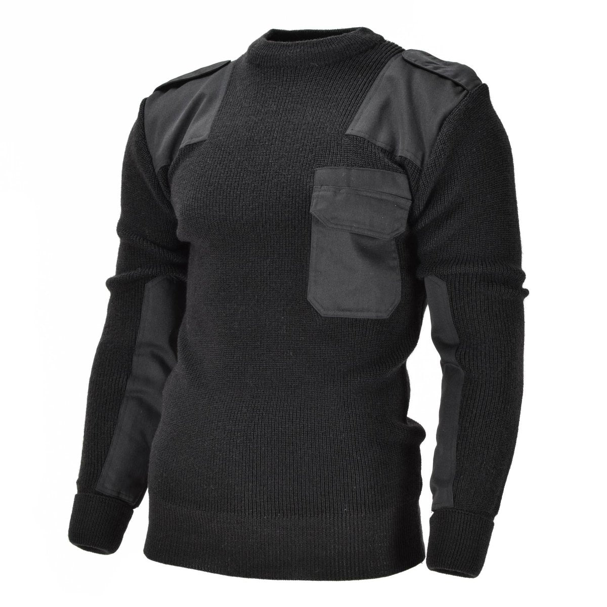MIL-TEC Brand Men Swater Pullover tedesco Pullover Commando Jumper Black Wool