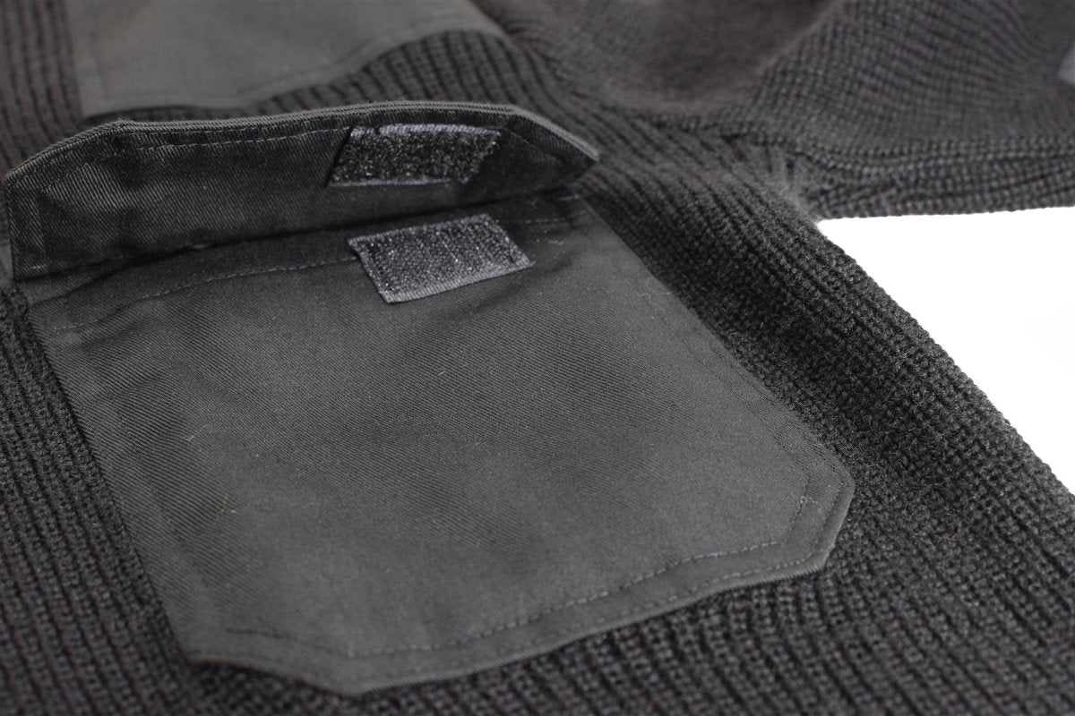 MIL-TEC Brand Men Swater Pullover tedesco Pullover Commando Jumper Black Wool