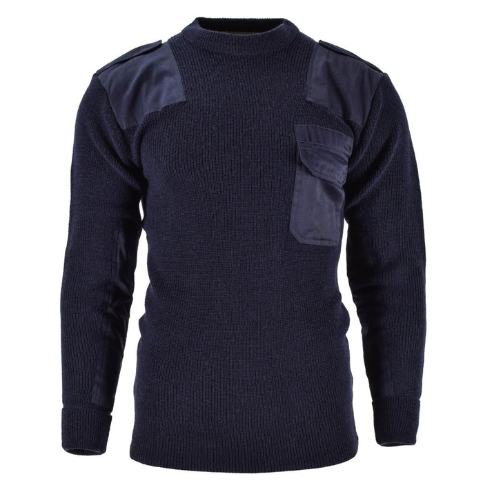 Marchio Mil - Tec Maglione da uomo Pullover tedesco Commando Jumper Maglione blu navy Lana - GoMilitar