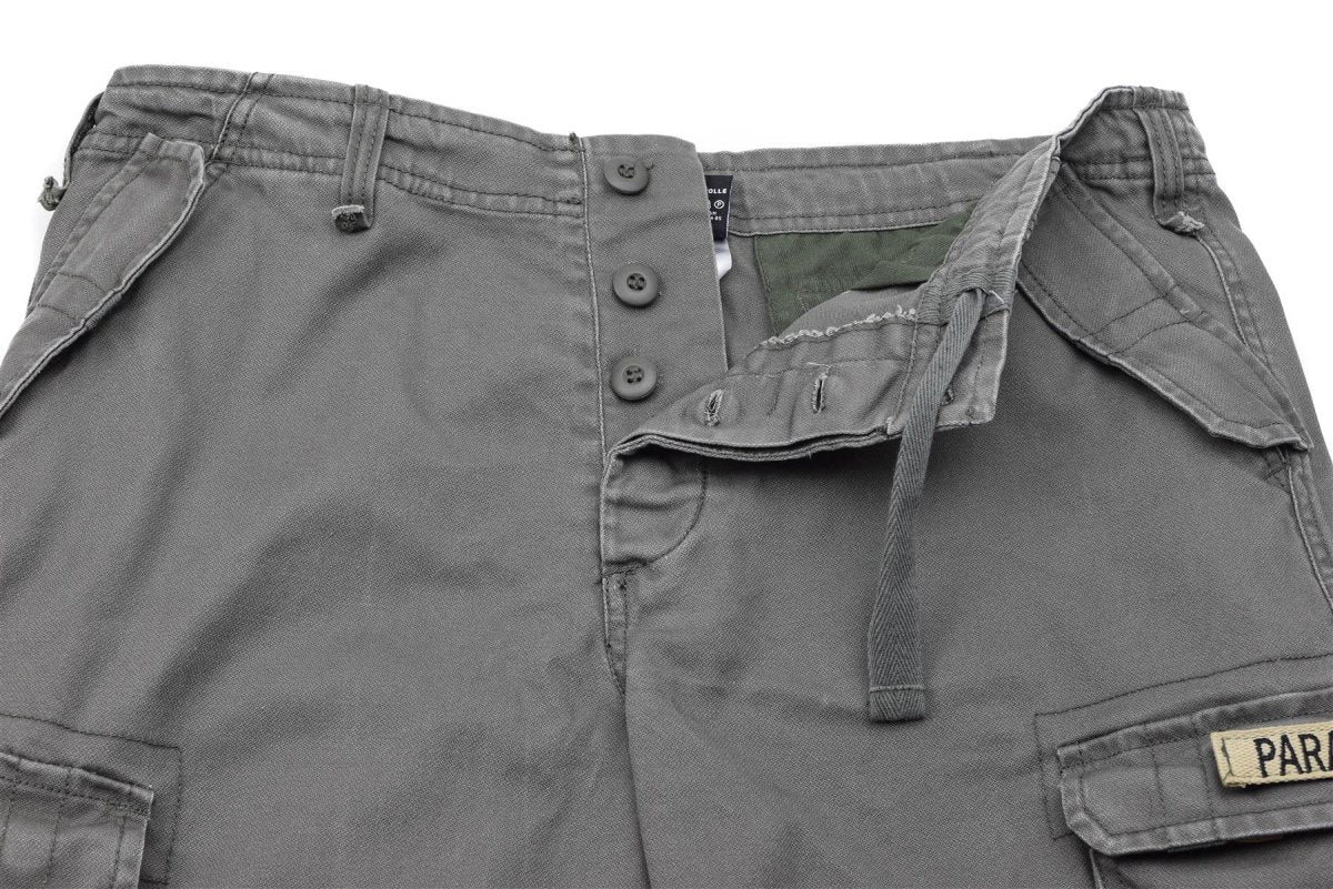MIL-TEC Brand in stile militare Olive prelavate Moleskin Paravoloper Cargo Shorts