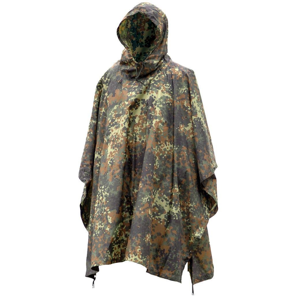 Mil-TEC Brand MILITALE Poncho Flecktarn Camo RIPSTOP IMPERATURA IMPERATIVO