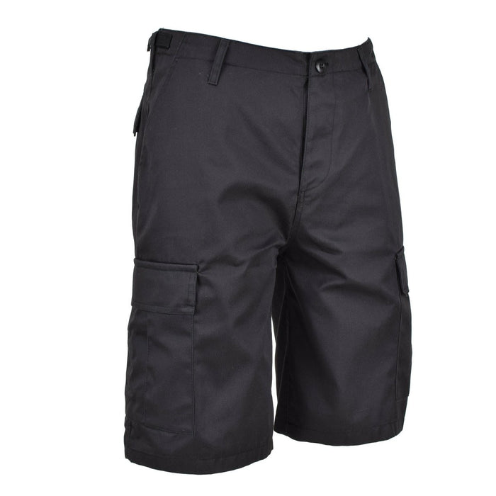 Pantaloncini militari militari di marca Mil - Tec in stile militare, bermuda da combattimento, neri - GoMilitar