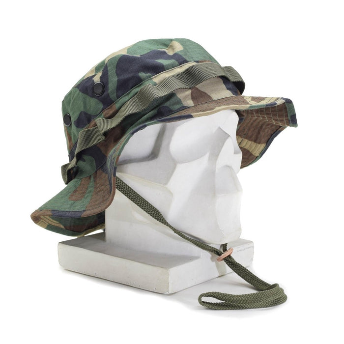 Mil-Tec Cappello boonie da bosco in stile militare con tessuto ripstop, sottogola, traspirante e leggero per uso esterno.