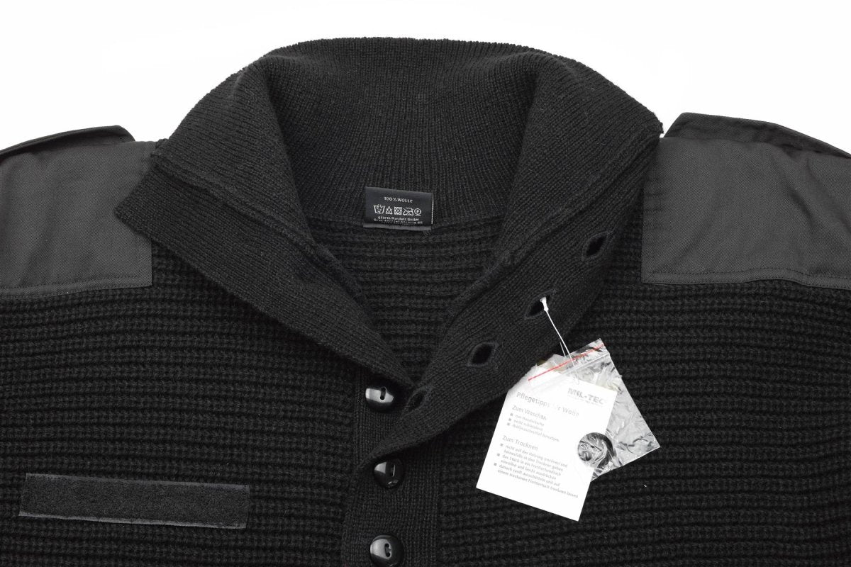 MIL-TEC Brand Swater Austria Austriaco Pullover Alpine Muntiiola Black Wool