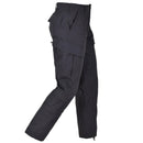 Mil-Tec Brand U.S. Army style black cargo trousers combat uniform ripstop pants - GoMilitar