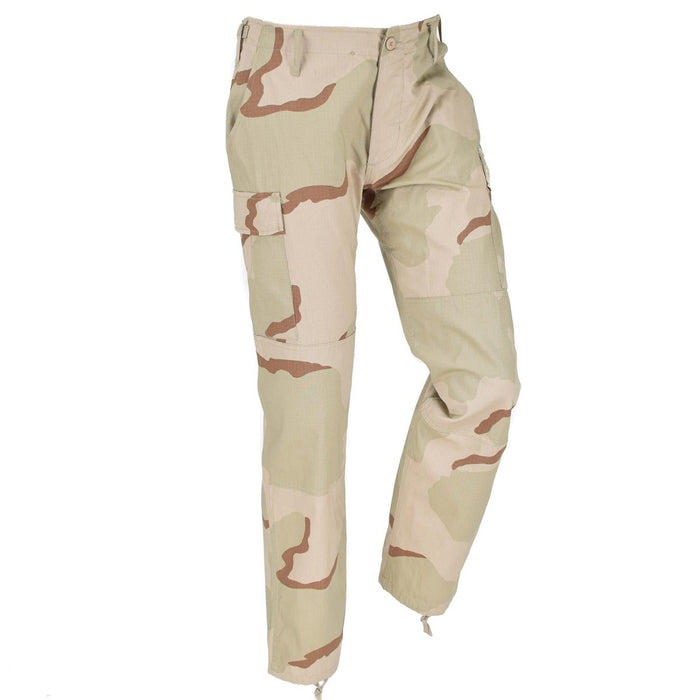 Pantaloni cargo stile militare americano del marchio Mil-Tec modello BDU mimetico desertico a 3 colori - GoMilitar