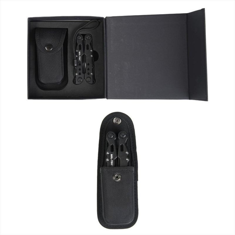 MIL-TEC Cobra Multi Tool Pocket Knife 9 Tools Available Aluminium Casing Black