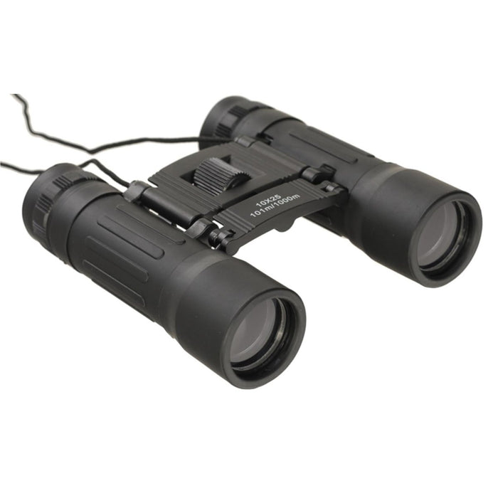 Binocolo pieghevole MIL-TEC 10x25 Borsa protettiva in nylon con visione chiara nera - GoMilitar