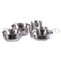 Mil-Tec Cooking Set in acciaio inossidabile a 5 pezzi Campeggi per esterni
