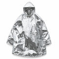 Poncho di sopravvivenza d'emergenza Mil-Tec con cappuccio, copertura antipioggia termica leggera