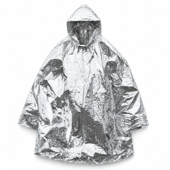 Mil-Tec Emergency Survival Poncho Hooded Lightweight Thermal Rain Cover - GoMilitar