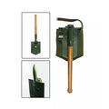 Pala piegabile a Mil-Teclabile con maniglia in legno in legno in acciaio lungo 63 cm