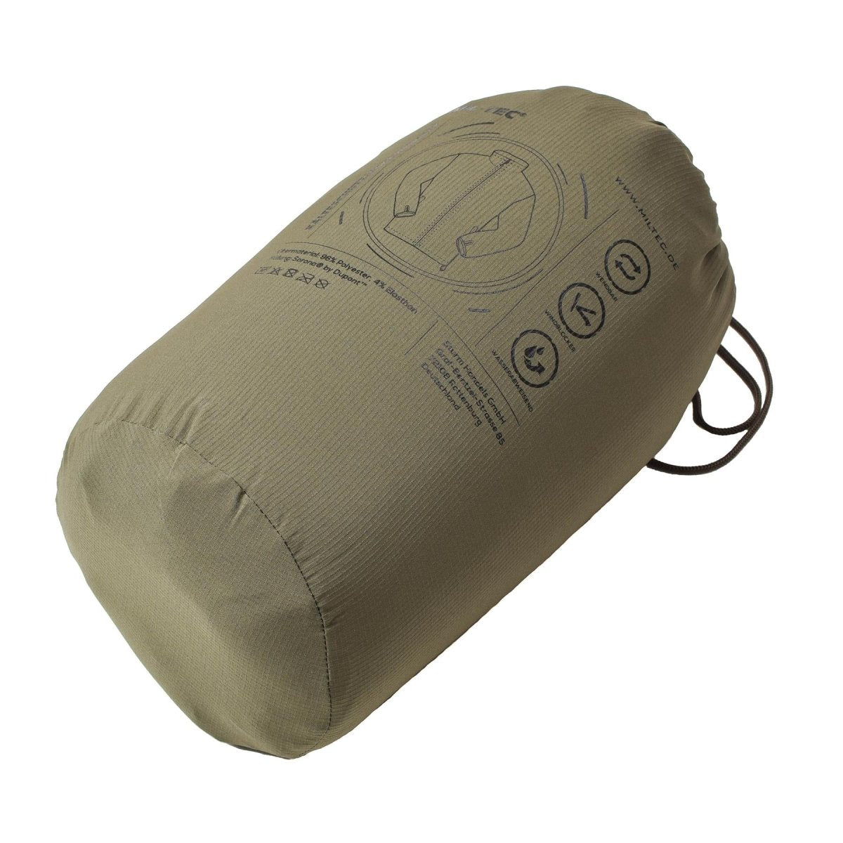 Giacca militare tedesca MIL-TEC Meteo freddo Reversibile Verde Verde Nero Nuovo