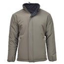 MIL-TEC reversible cold weather jacket in olive green, windproof with adjustable hood and pockets for outdoor use