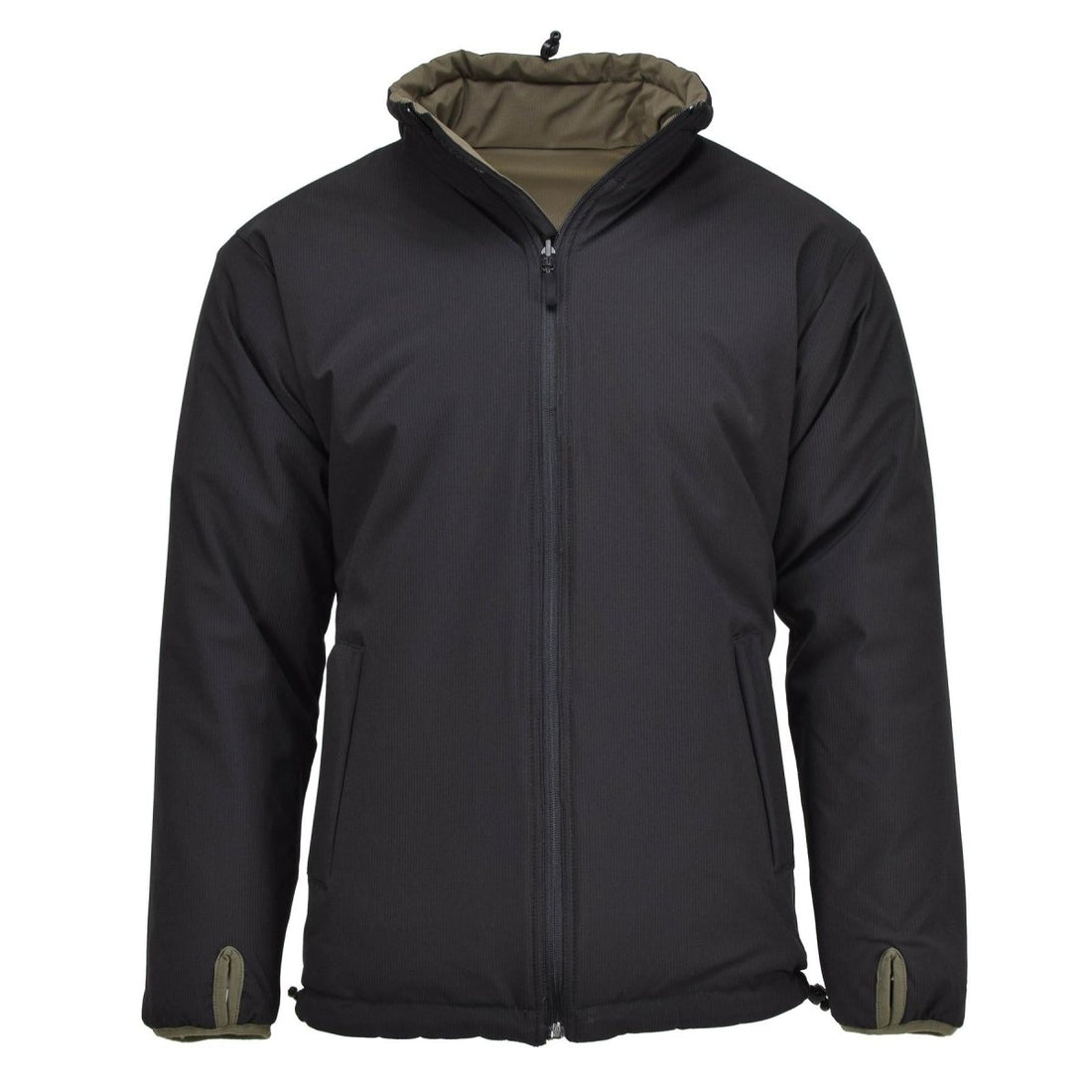 Giacca militare tedesca MIL-TEC Meteo freddo Reversibile Verde Verde Nero Nuovo
