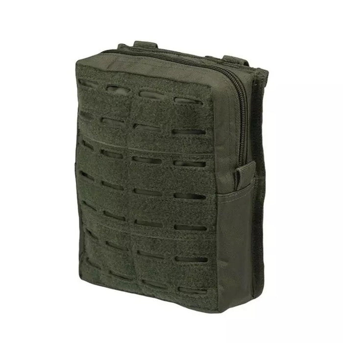 Marsupio tattico MOLLE grande MIL-TEC verde oliva con nylon tagliato al laser per riporre e fissare l'attrezzatura in modo durevole
