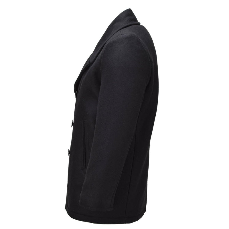Mil-Tec Mens Coat lana Blend Navy Style Black Black Black