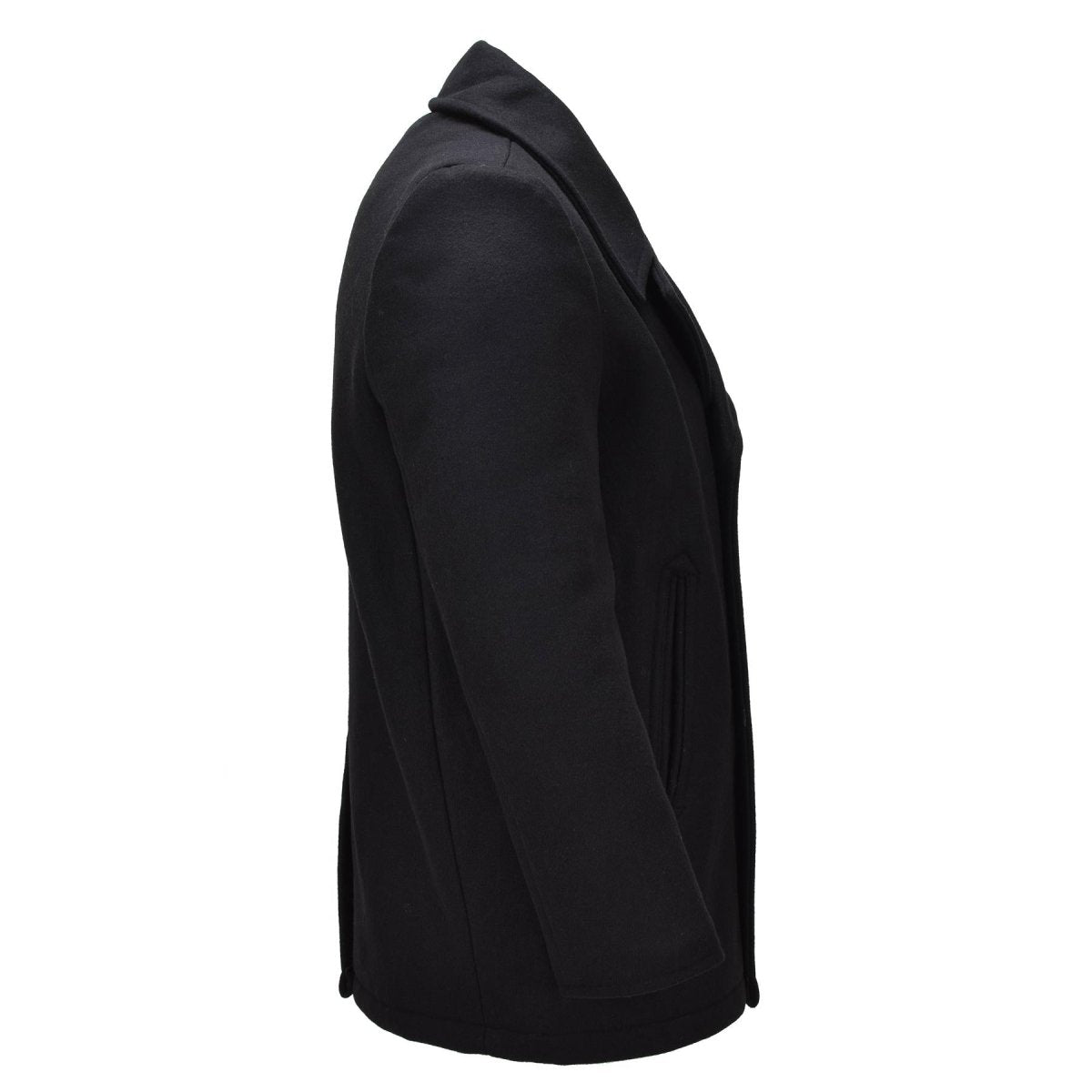 Mil-Tec Mens Coat lana Blend Navy Style Black Black Black