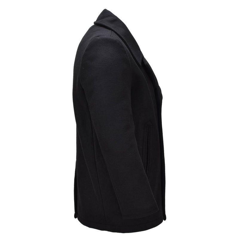 Mil-Tec Mens Coat lana Blend Navy Style Black Black Black