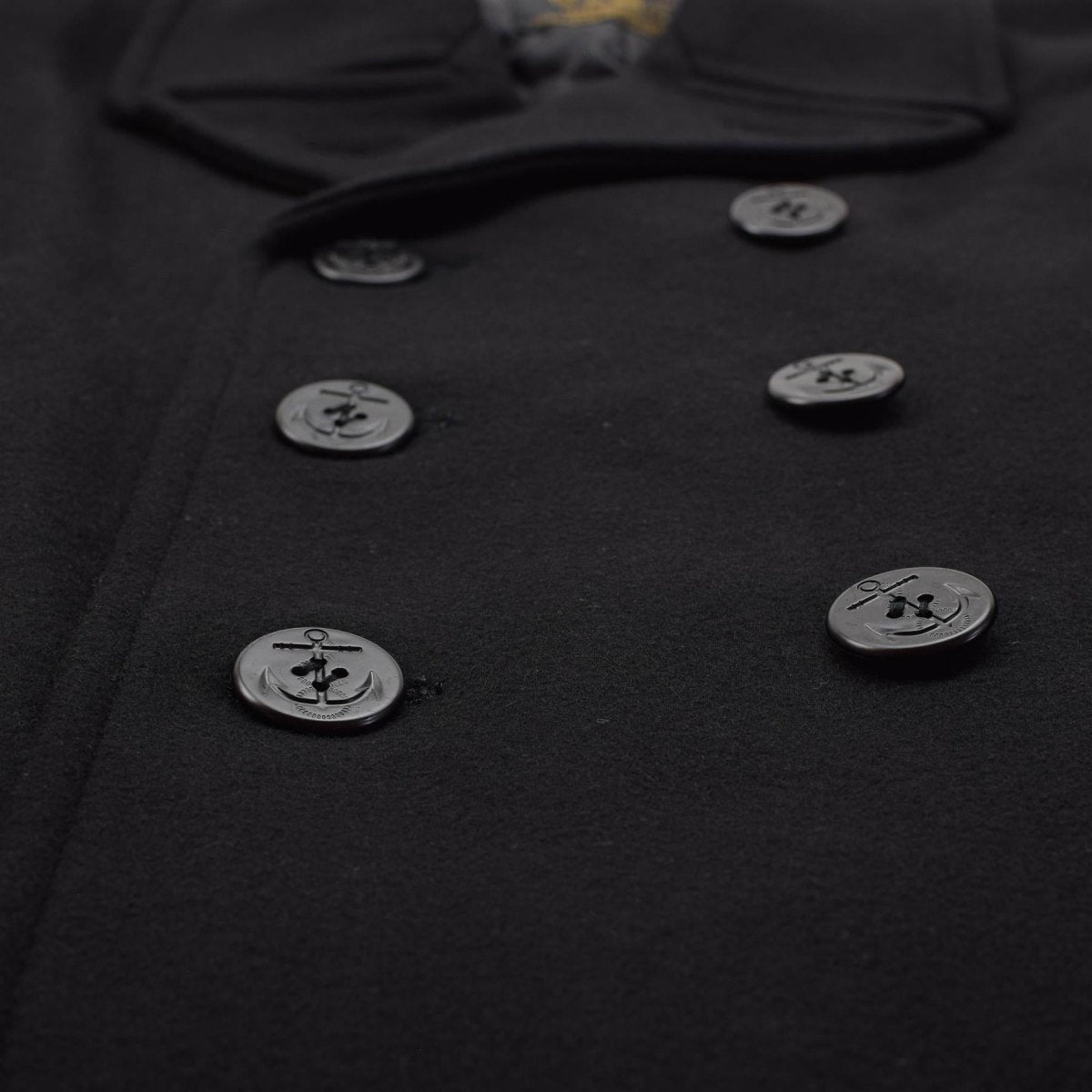 Mil-Tec Mens Coat lana Blend Navy Style Black Black Black