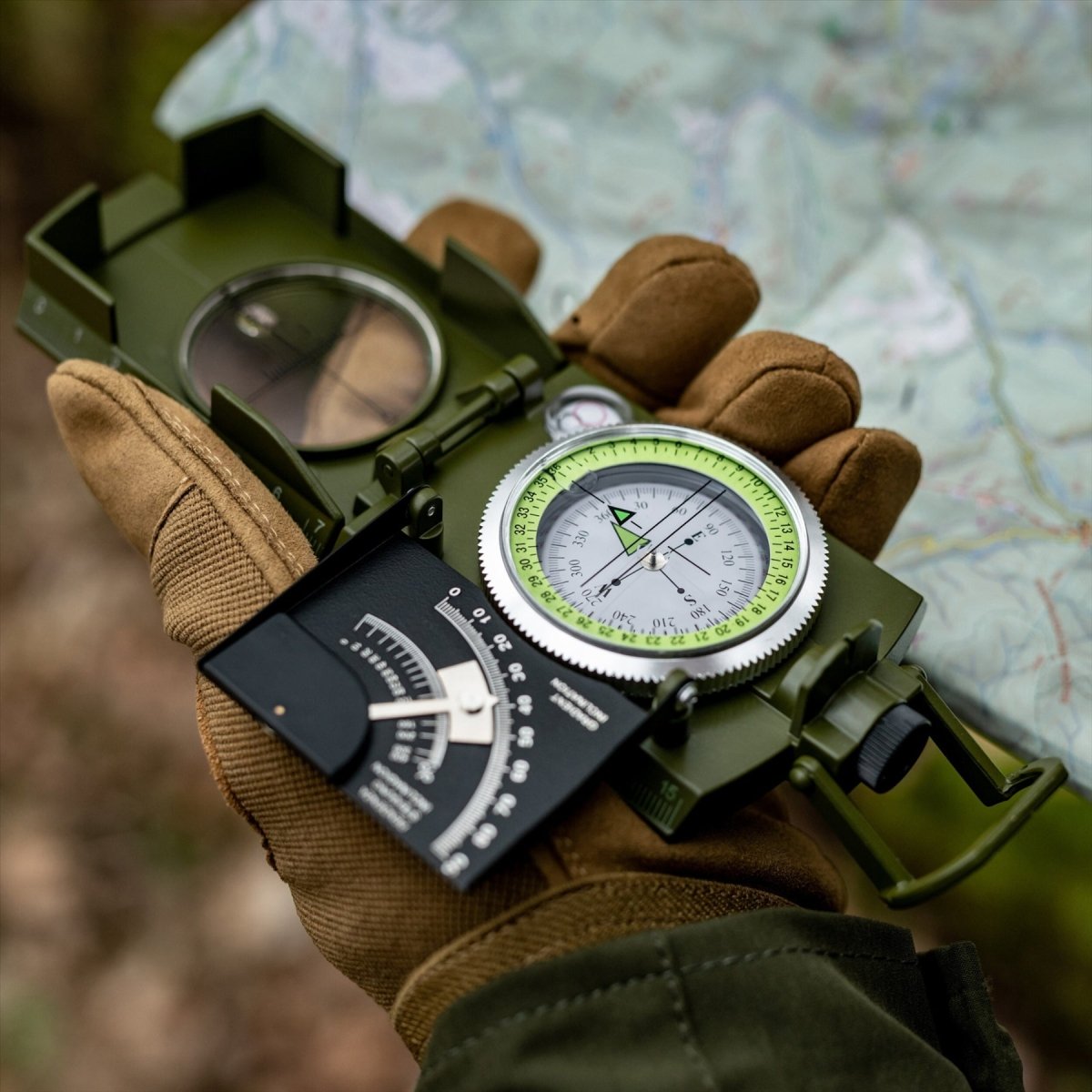 Strumento di navigazione preciso in alluminio prismatico militare di mIL-TEC Oliva