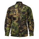 MIL-TEC military US BDU field tactical jacket in green camouflage ripstop fabric with multiple pockets and button closure