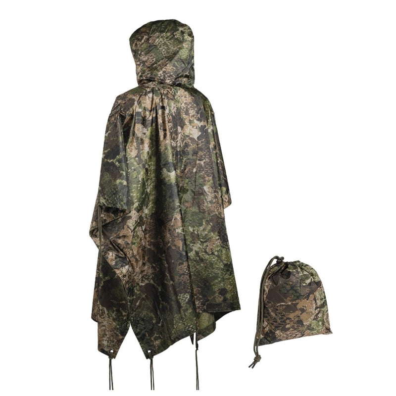 Mil-Tec Poncho camuffato in PVC con cappuccio impermeabile con cappuccio con cappuccio leggero
