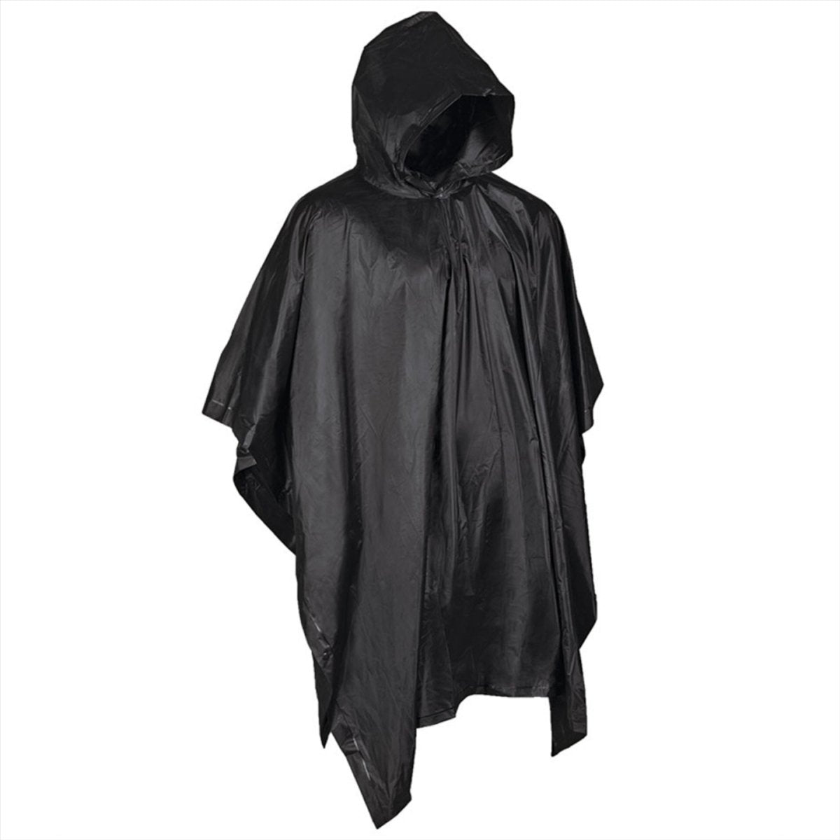Poncho MIL-TEC con cappuccio versatile borsa in rete resistente all'acqua inclusa nera