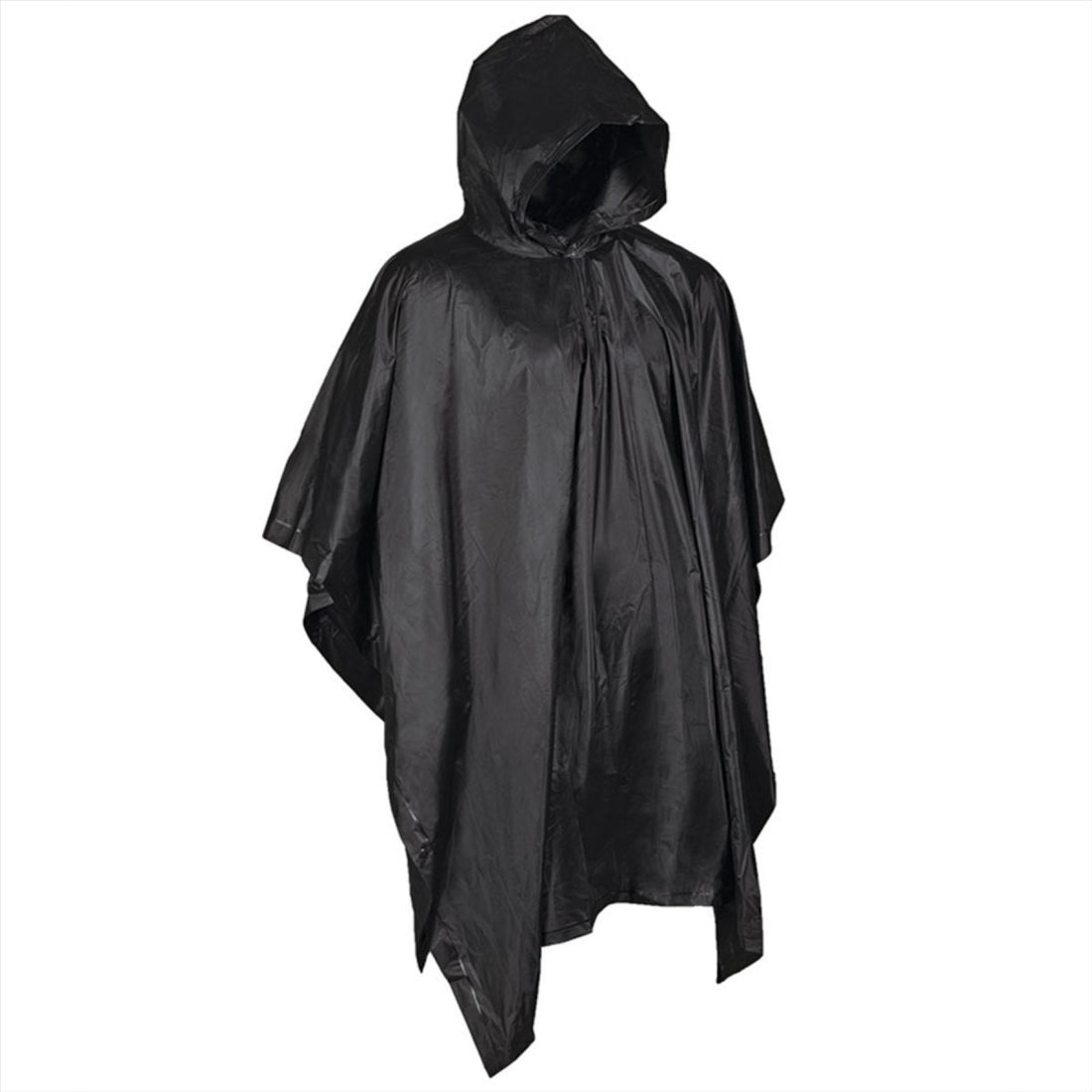 Poncho MIL-TEC con cappuccio versatile borsa in rete resistente all'acqua inclusa nera
