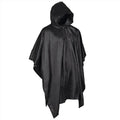 Poncho MIL-TEC con cappuccio versatile borsa in rete resistente all'acqua inclusa nera