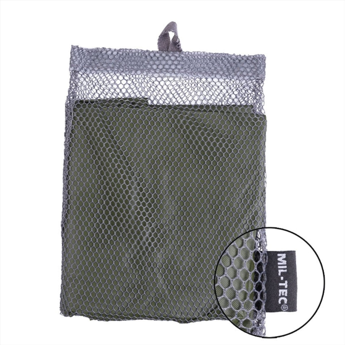 Poncho MIL-TEC con cappuccio versatile borsa in rete resistente all'acqua inclusa nera