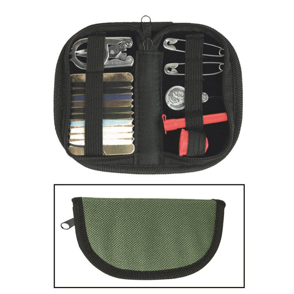 Mil-Tec Kit da cucito Custodia da viaggio Campeggio Riparazione Sopravvivenza Set Oliva Darb