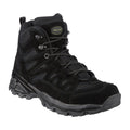 Stivali a squadra Mil-Tec Mid Round Sole Camping Calzature in pelle scamosciata nera all'aperto