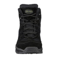 Stivali a squadra Mil-Tec Mid Round Sole Camping Calzature in pelle scamosciata nera all'aperto