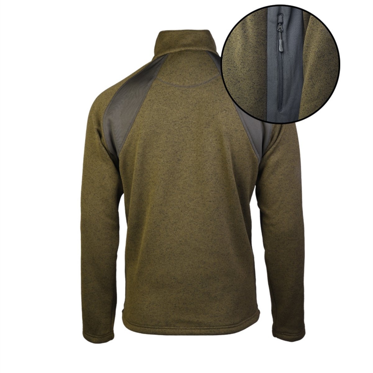 Giacca in pile con struttura Mil-Tec, calde tasche tattiche esterne con cerniera, oliva