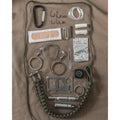 Kit di sopravvivenza MIL-TEC grande 12 m Paracord accendifuoco bussola fischietto nero