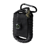 Kit di sopravvivenza MIL-TEC grande 12 m Paracord accendifuoco bussola fischietto nero
