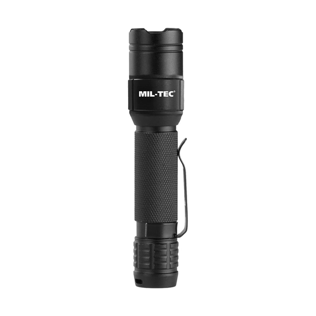 Torcia tattica MIL-TEC 450 lumen USB-C ricaricabile con interruttore di coda Cree