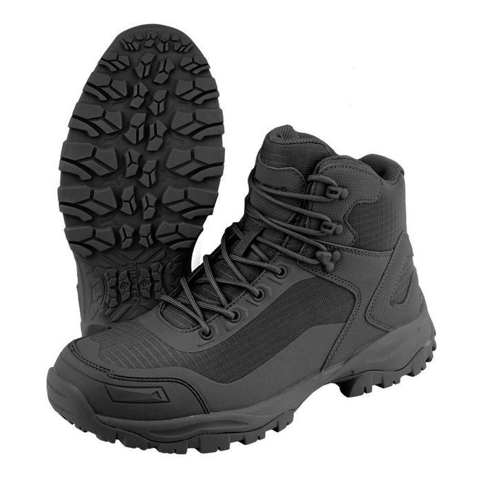 MIL - TEC stivali tattici leggeri antiscivolo allacciati neri calzature da trekking outdoor - GoMilitar