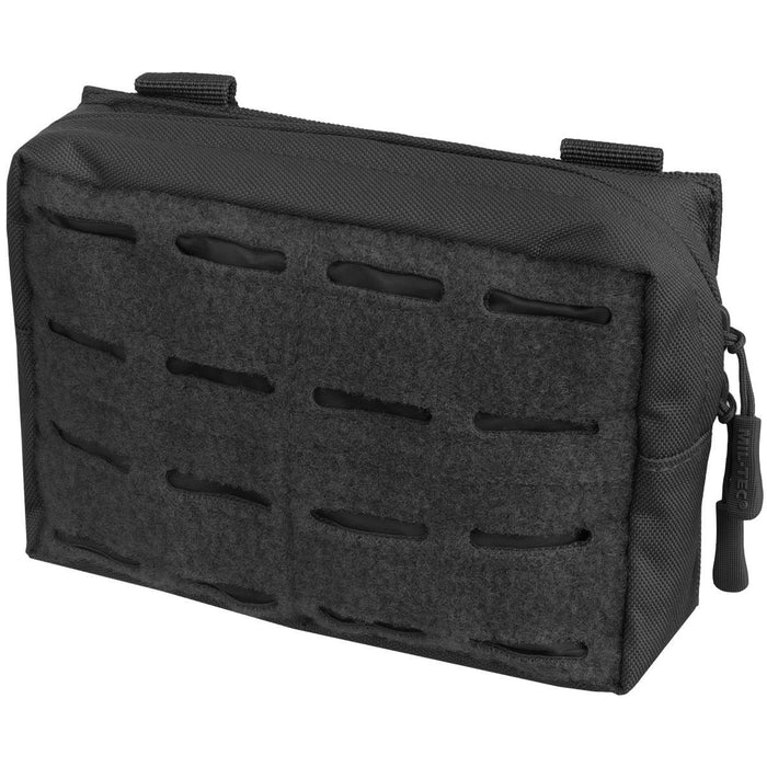 Marsupio tattico MOLLE compatto MIL-TEC nero con resistente cinghia tagliata al laser per un'organizzazione sicura dell'attrezzatura.