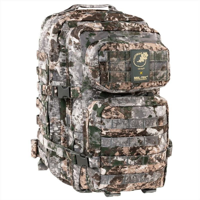 MIL-TEC US Assault Tactical Backpack 36L Ergonomic Formed Padded Shoulders