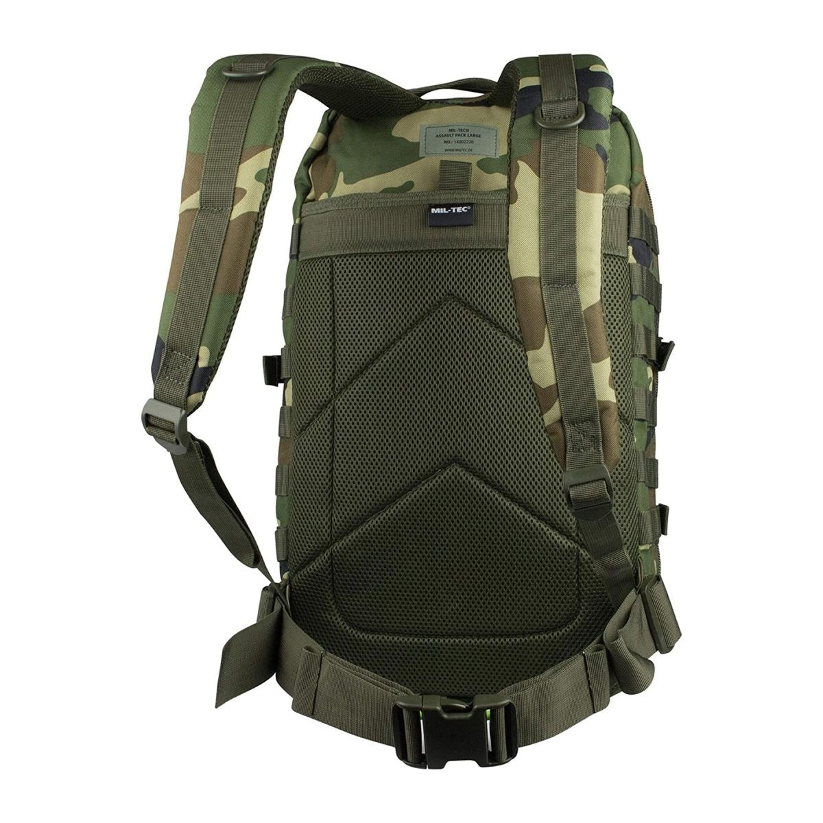 MIL-TEC ASSAULT US ASSALT TREKKKING RACKACK 36L Backpack Woodland Camo Daypack