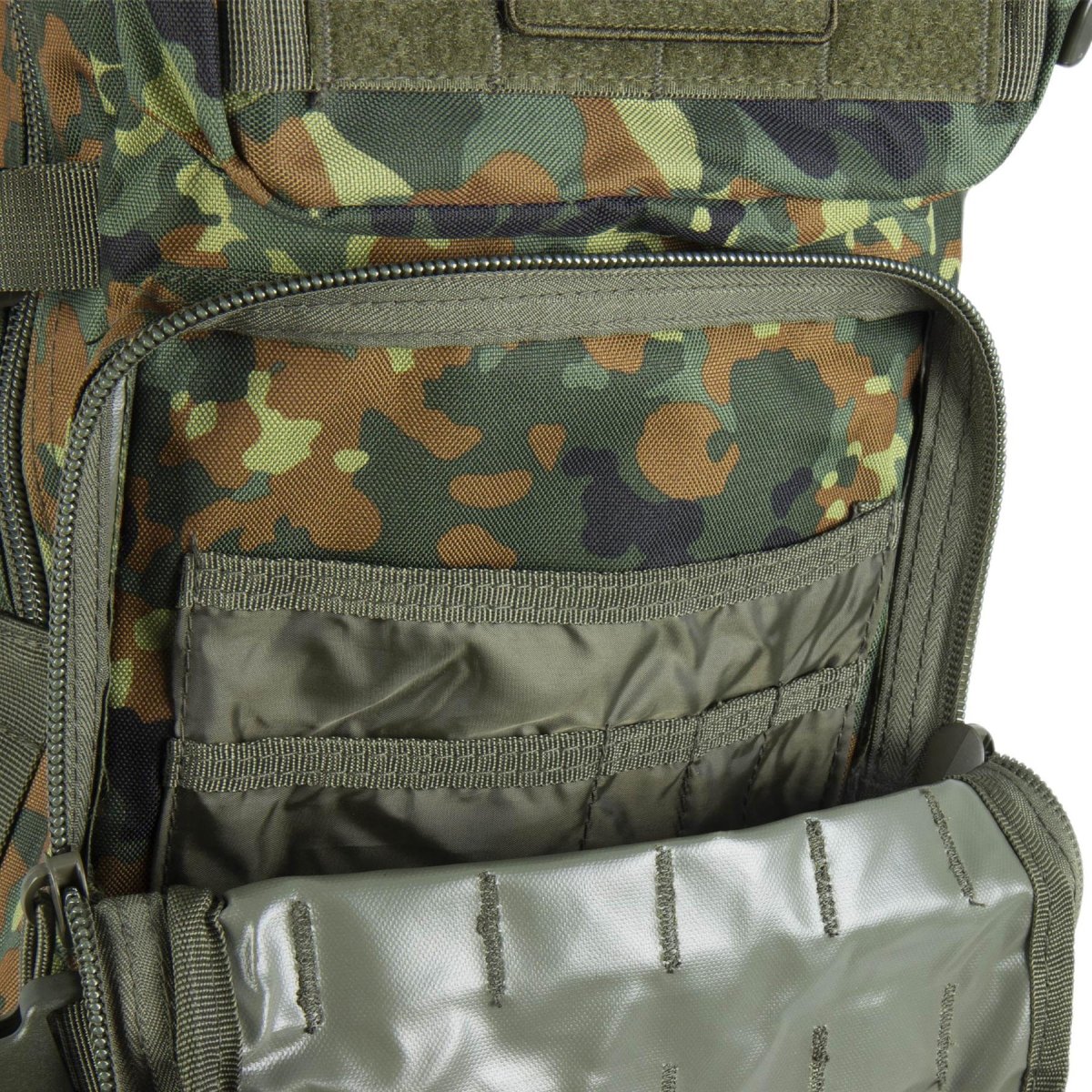Mil-Tec Assault US ASSAULT Trekking Rucksck Grande zaino 36L Flecktarn Daypack Borsa