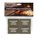 MIL - TEC Water Resistant Matches 4 Pack 35 Matches Outdoor Camping Survival - GoMilitar