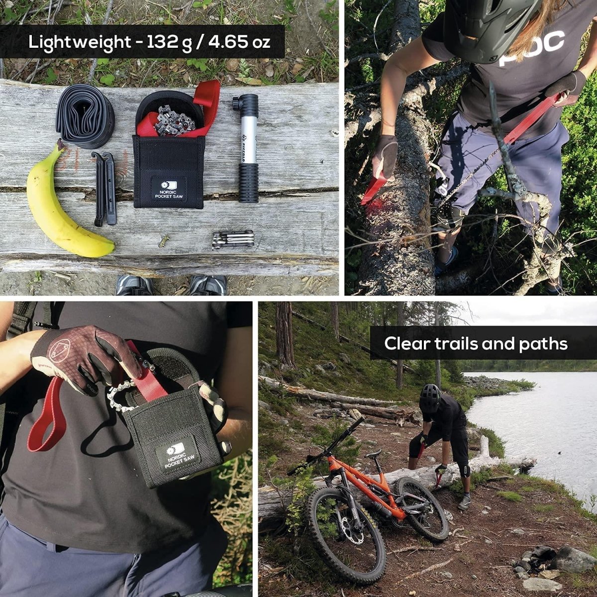 Sega a tasca nordica Strumento di sopravvivenza portatile Qualità Carasaw -Chainsaw maniglie arancione