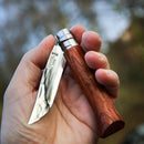Opinel N°08 Coltello Tascabile Chiudibile 8,5 cm Lama in Acciaio Inox 12C27 Marrone