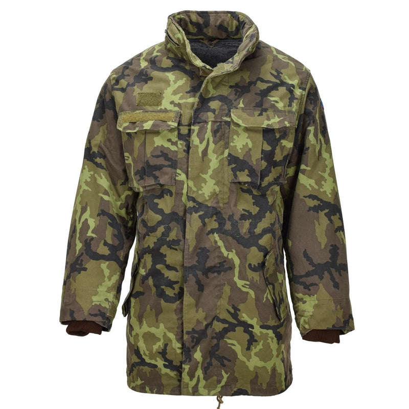 Origial Czech Military Parka style Jacket Linning Faux fur M95 Camouflage - GoMilitar