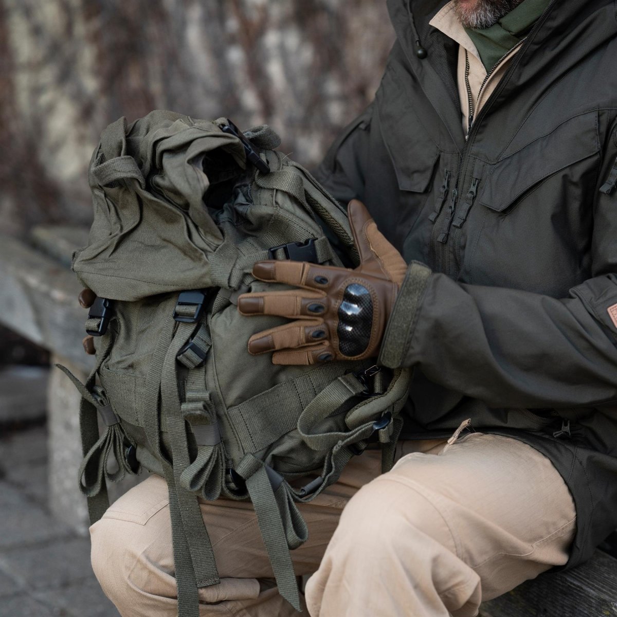 Originale Austria Military Tactical Backpack Massiculla staccabile Copertina 25L OD Green