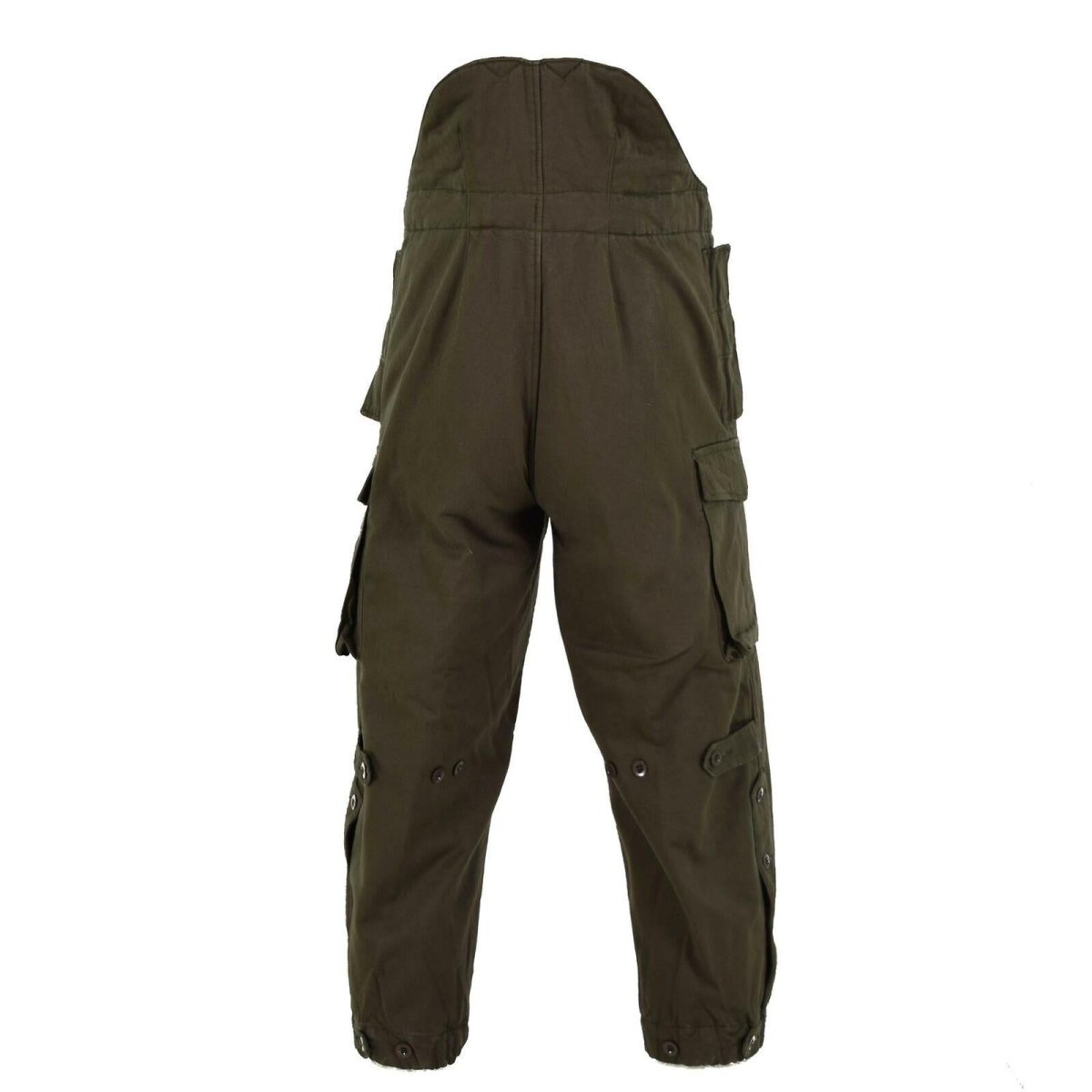 Pants di combattimento dell'esercito austriaco originale Bibs militare Oliva OD complessivo W BRACES NUOVO